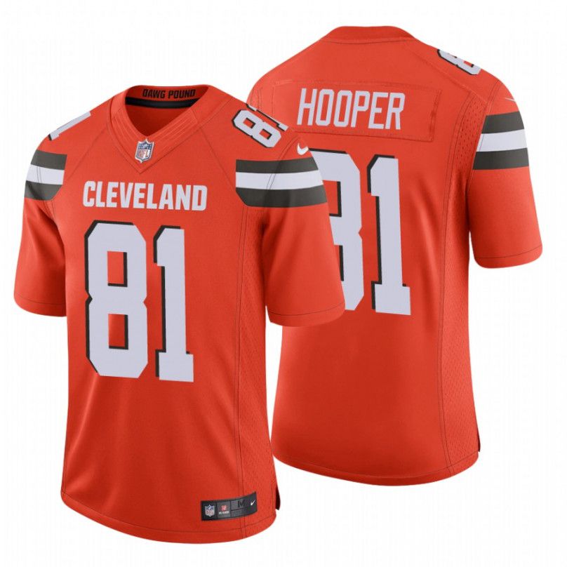 Men Cleveland Browns 81 Austin Hooper Nike Orange Limited NFL Jersey